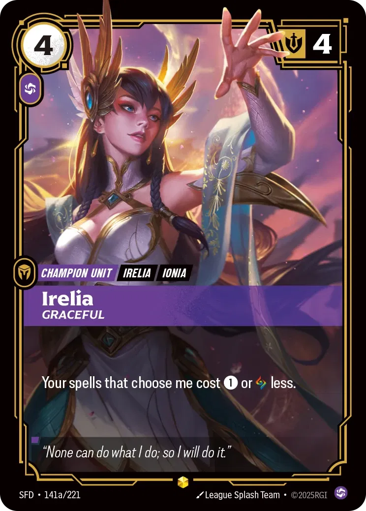 Irelia - Graceful (Alternate Art) - 141a/221 (SFD) Showcase