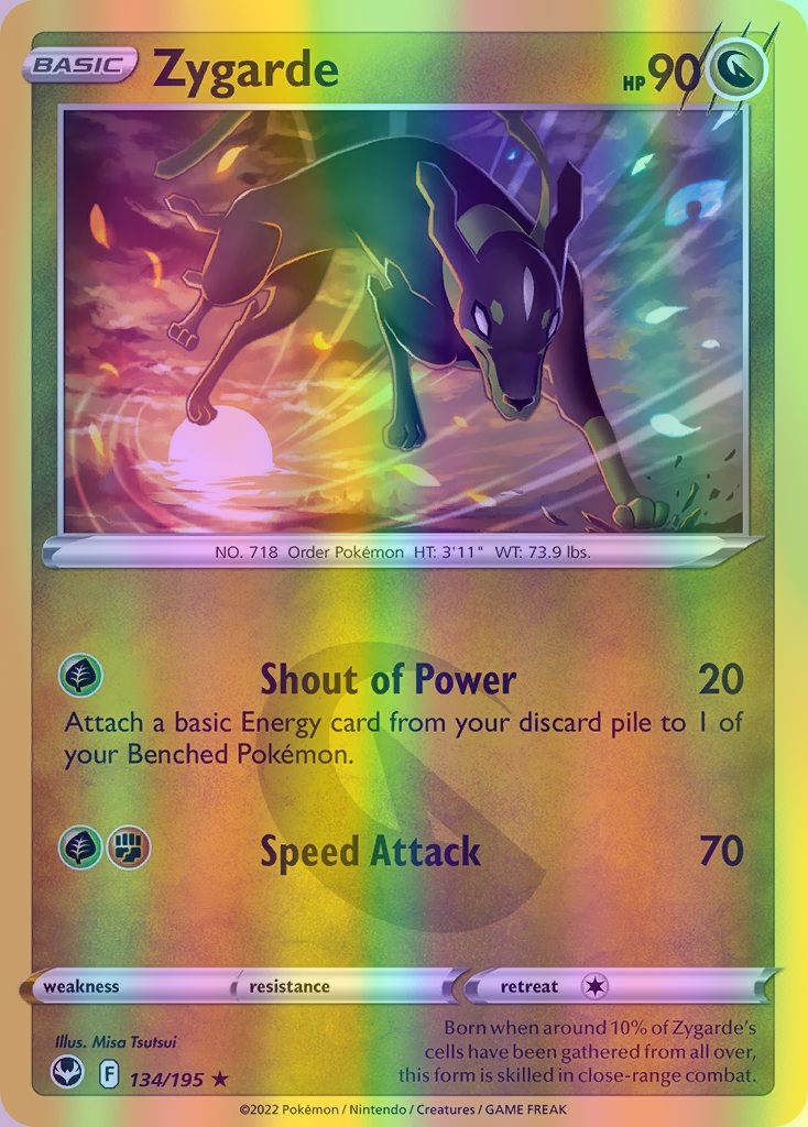 Zygarde - 134/195 (SWSH12) Rare - Near Mint Reverse Holofoil