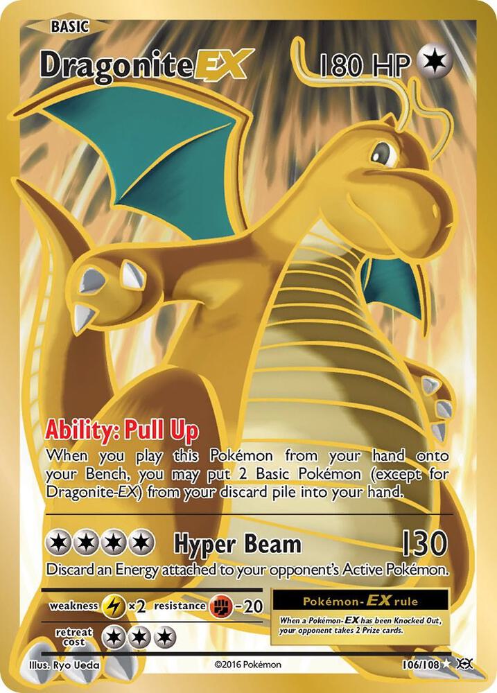 Dragonite EX (106/108) Full Art Light Play