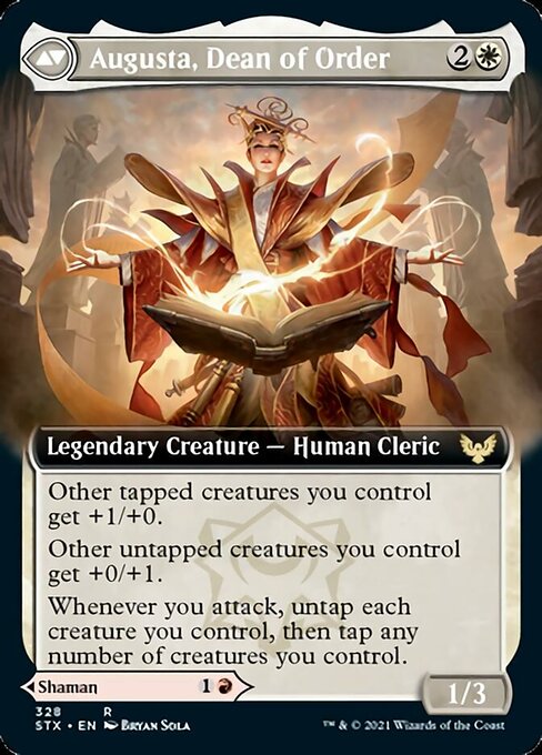 Plargg, Dean of Chaos // Augusta, Dean of Order [#328 Extended Art] (STX-R)