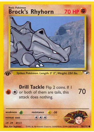 Brock's Rhyhorn (70/132) 1st Edition