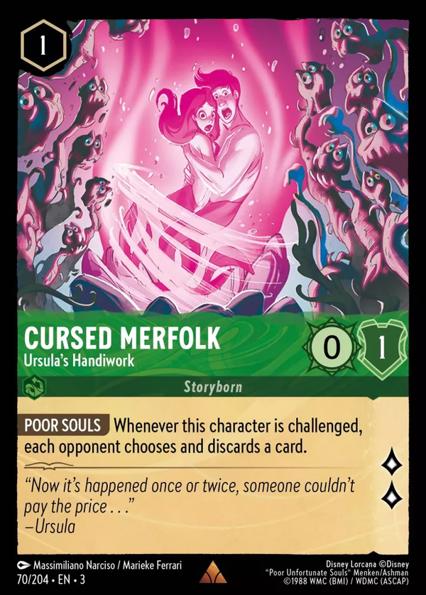 Cursed Merfolk - Ursula's Handiwork (Into the Inklands 070/204) Rare - Near Mint