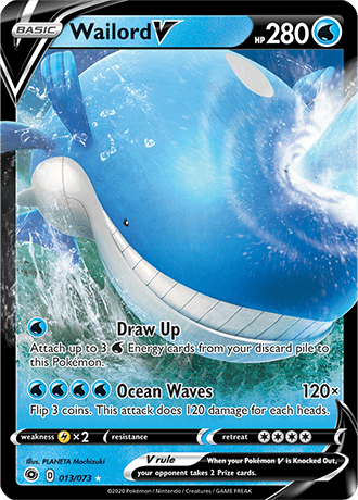 Wailord V - 13/73 (CHP) Ultra Rare - Near Mint Holofoil