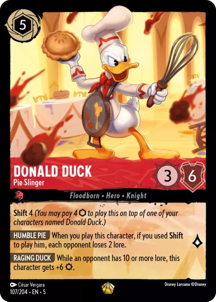 Donald Duck - Pie Slinger (Shimmering Skies 107/204) Legendary - Near Mint