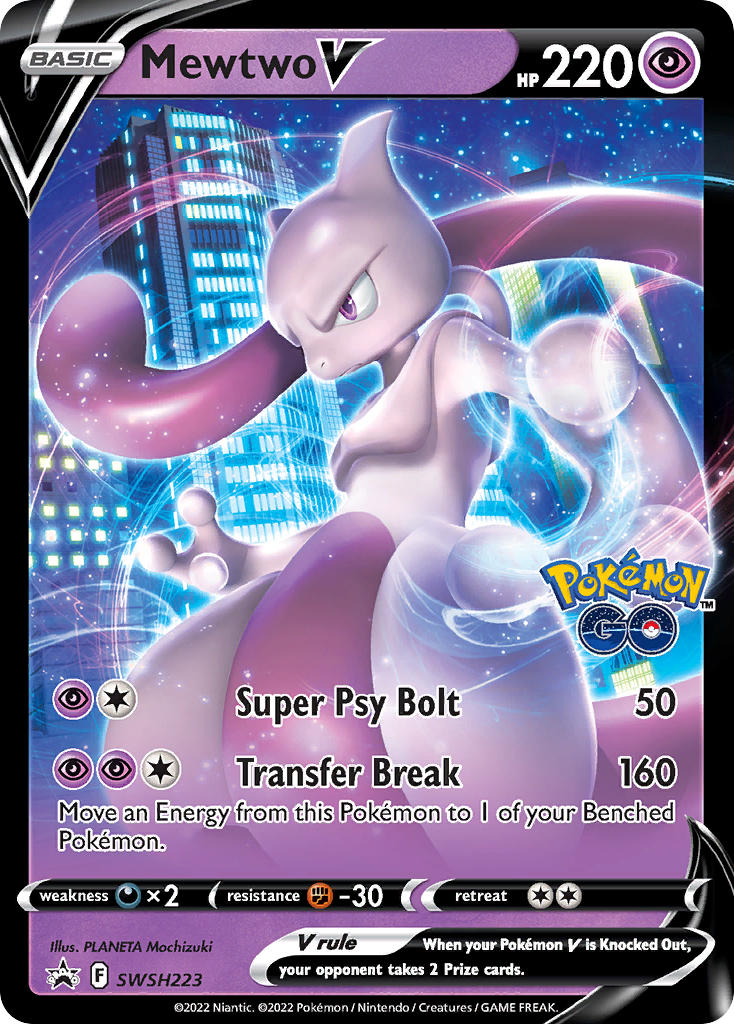 Mewtwo V - SWSH223 (SWSH:PR) Promo - Near Mint Holofoil