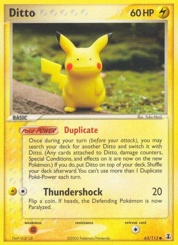 Ditto - 63/113 (DS) Pikachu Common Heavy Play