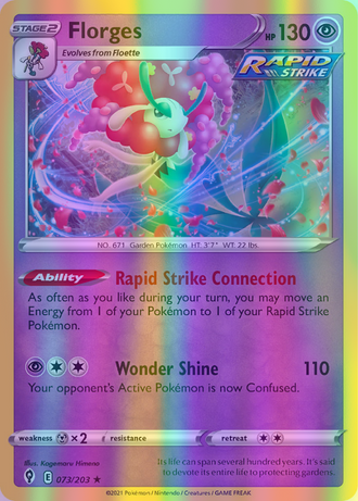 Florges - 073/203 (SWSH07) Holo Rare - Near Mint Reverse Holofoil