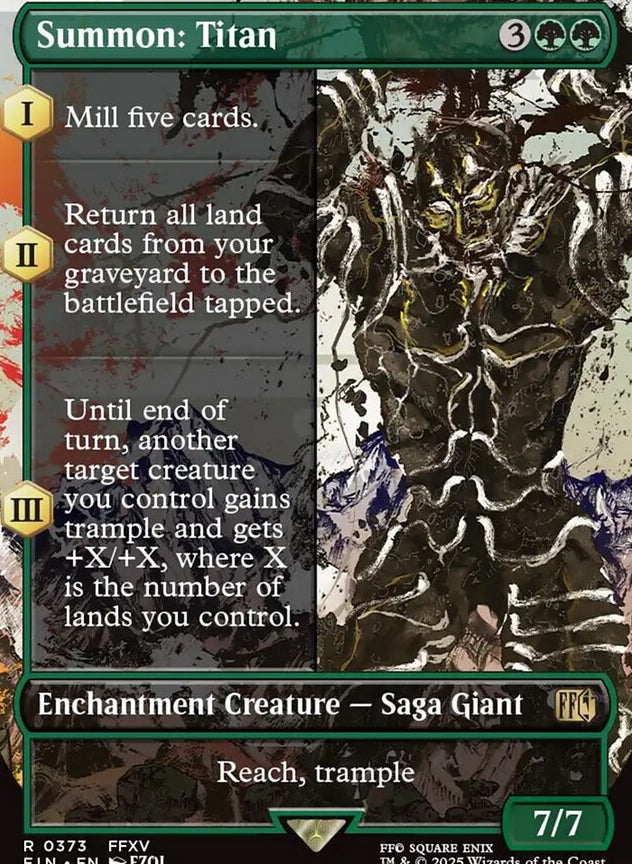 Summon: Titan [ #0373 Borderless Alternate Art ] (FIN-R)