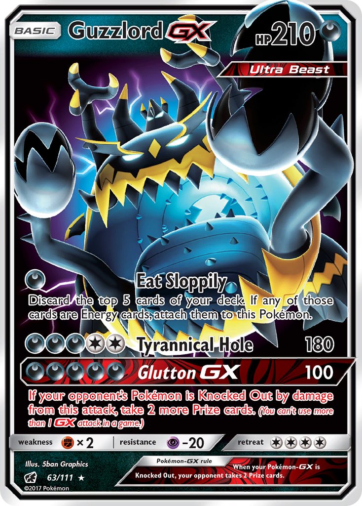 Guzzlord GX - 063/111 (CIN) Ultra Rare - Near Mint Holofoil