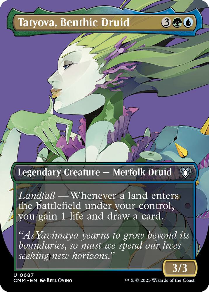 Tatyova, Benthic Druid [#0687 Borderless Profile] (CMM-U-FOIL)
