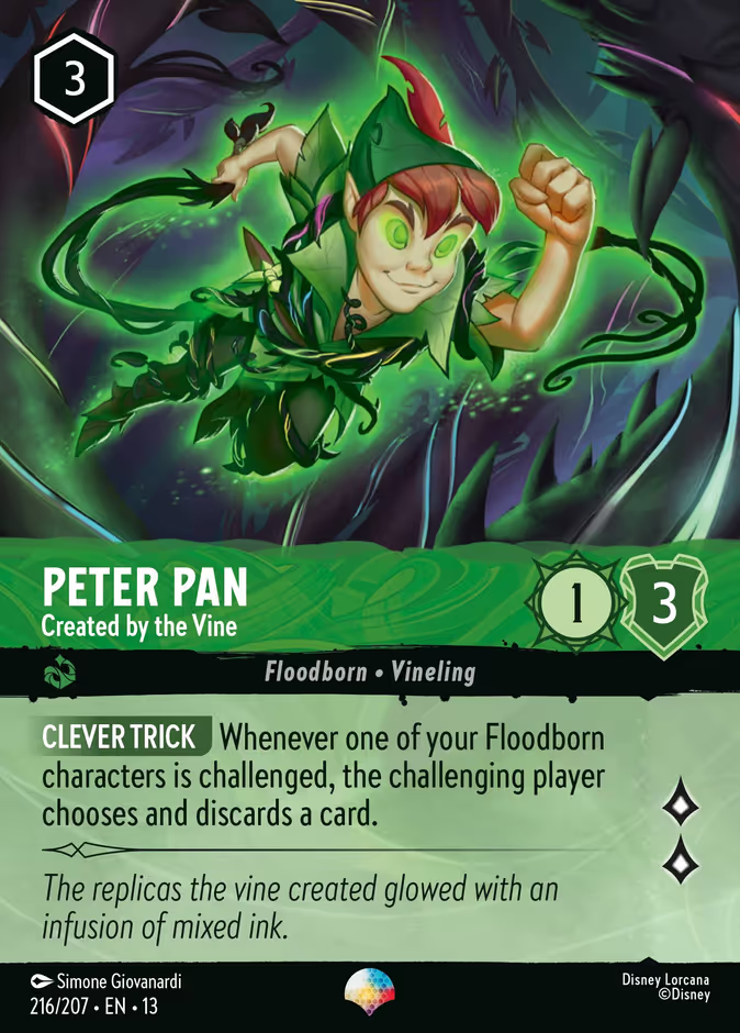 Peter Pan - Created by the Vine (216/204 - Attack of the Vine!) Epic