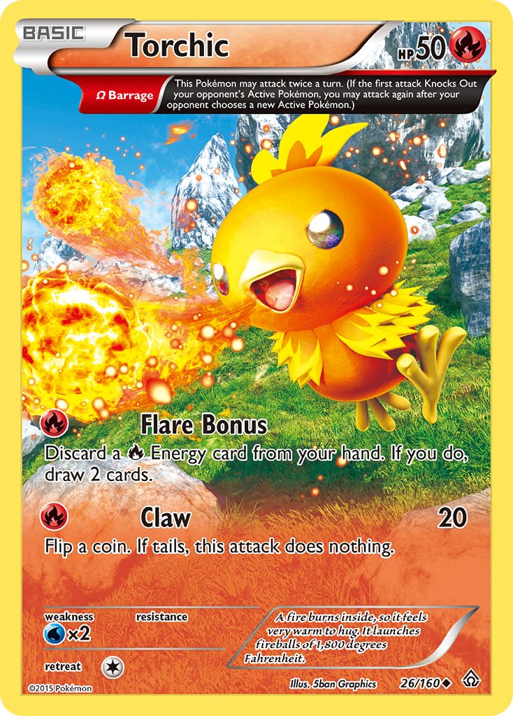 Torchic (Omega) - 026/160 (PRC) Uncommon - Near Mint