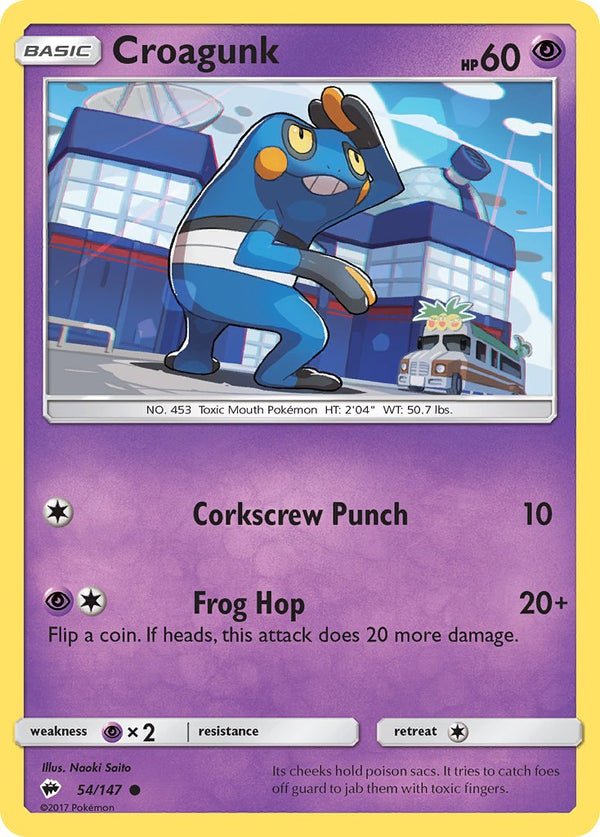 Croagunk - 054/147 (SM:BUS) Common - Near Mint