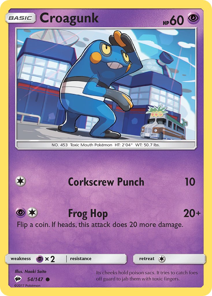 Croagunk - 054/147 (SM:BUS) Common - Near Mint