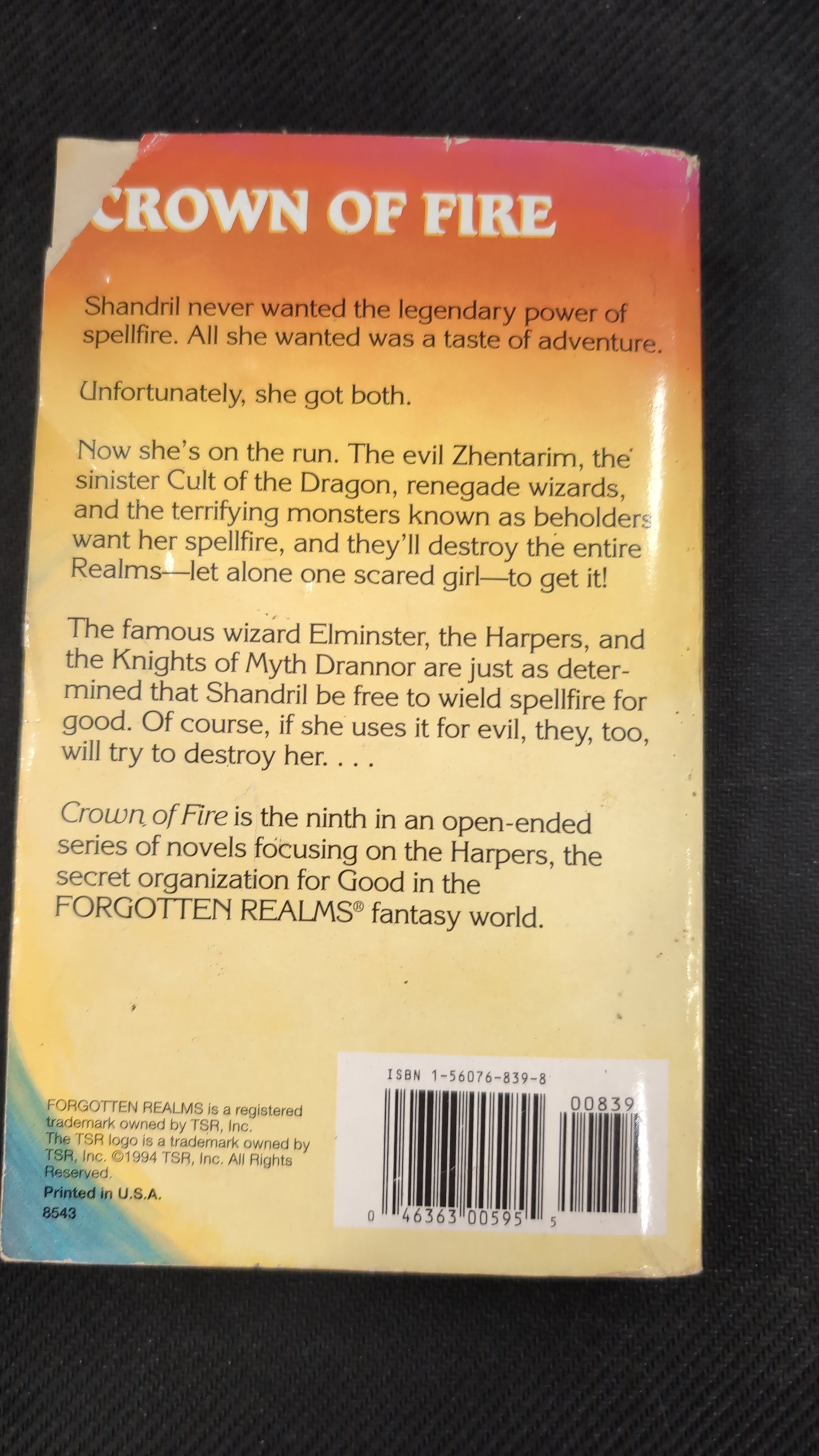 Forgotten Realms: Crown of Fire - The Harpers Book I Spellfire Sequel [ Paperback ] (USED)