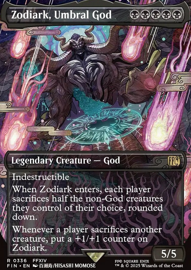 Zodiark, Umbral God [ #0336 Borderless Alternate Art ] (FIN-R)
