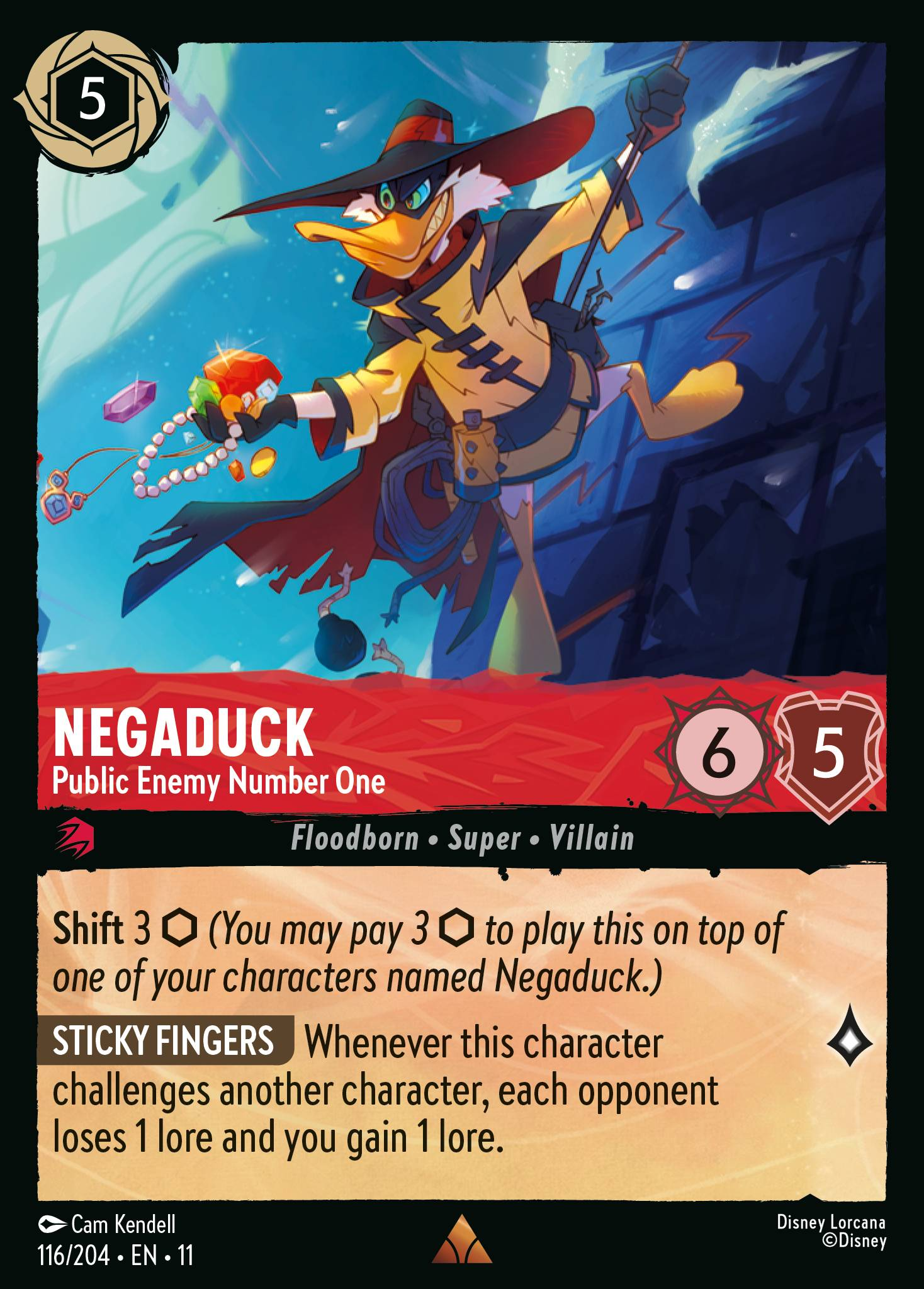 Negaduck - Public Enemy Number One (116/204 - Winterspell)  Rare