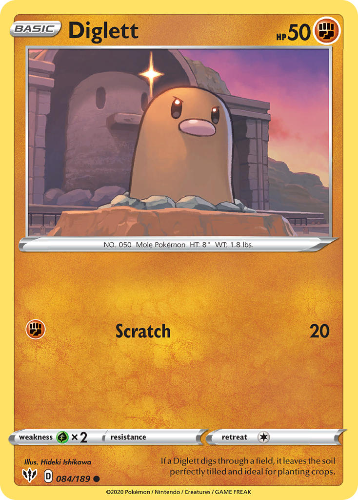 Diglett - 084/189 (SWSH03) Common - Near Mint