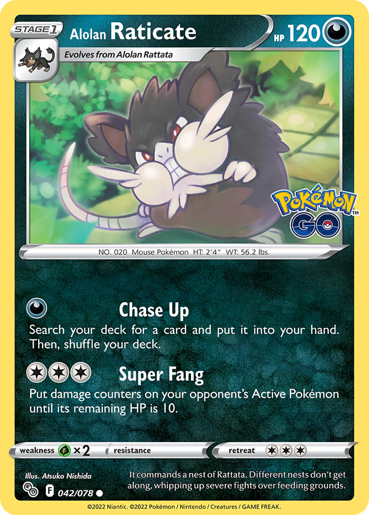 Alolan Raticate - 042/078 (PGO) Common - Near Mint