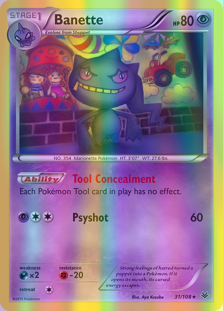 Banette - 031/108 (ROS) Rare - Near Mint Reverse Holofoil