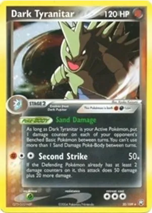Dark Tyranitar (20/109) Deck Exclusive Moderate Play