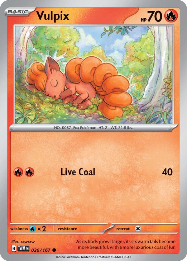 Vulpix - 026/167 (TWM) Common - Near Mint