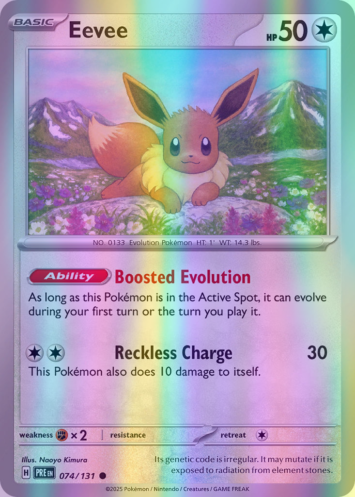 Eevee - 074/131 (PRE) Common - Near Mint Reverse Holofoil