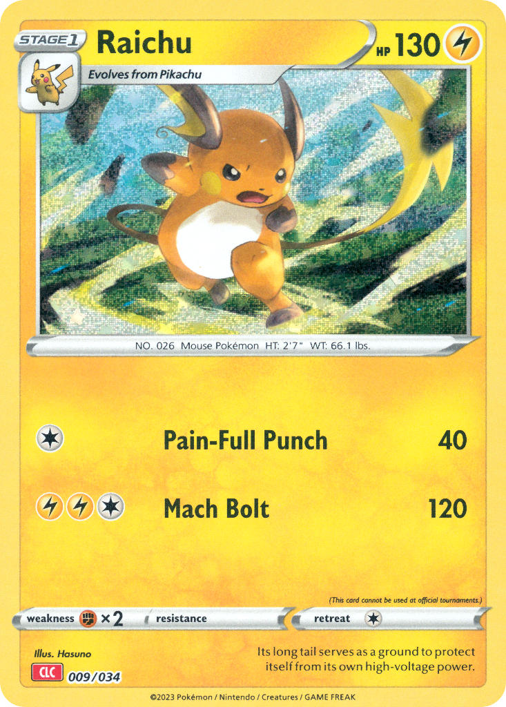 Raichu - 009/034 (TCG:CLC) Classic Collection - Near Mint Holofoil