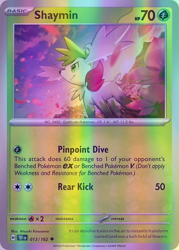 Shaymin - 013/162 (TEF) Uncommon - Near Mint Reverse Holofoil