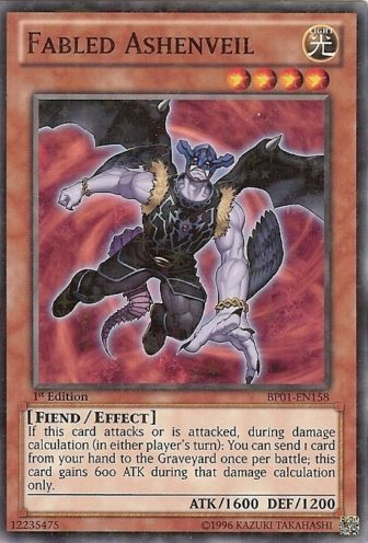 Fabled Ashenveil (Starfoil) (BP01-EN158) Starfoil Rare - Near Mint 1st Edition