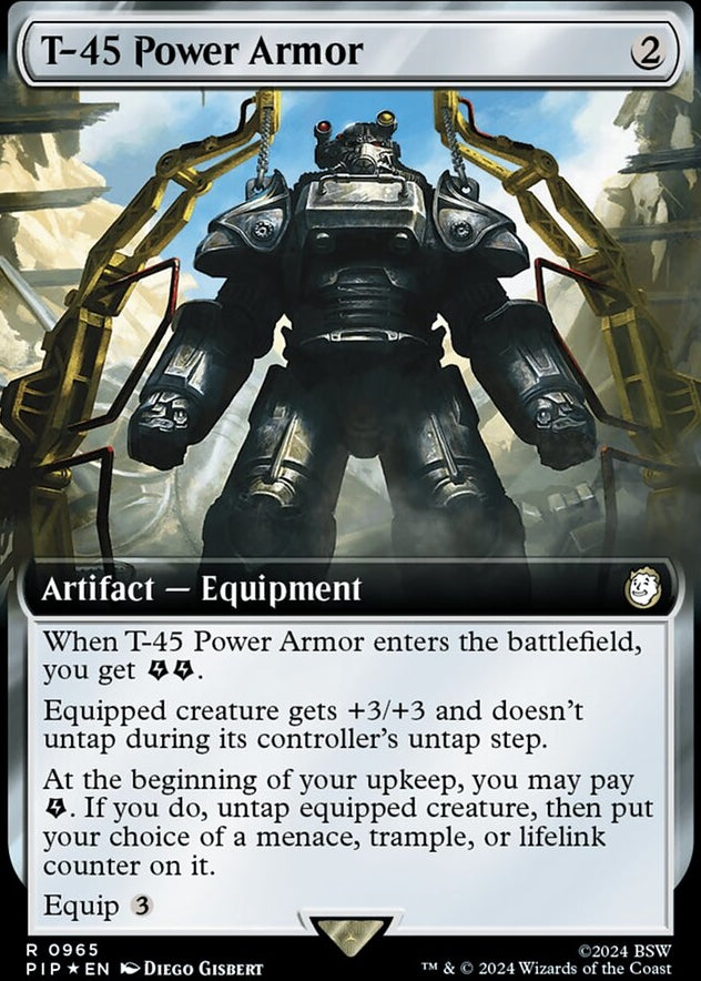 T-45 Power Armor [#0965 Extended Art Surge Foil] (PIP-R)
