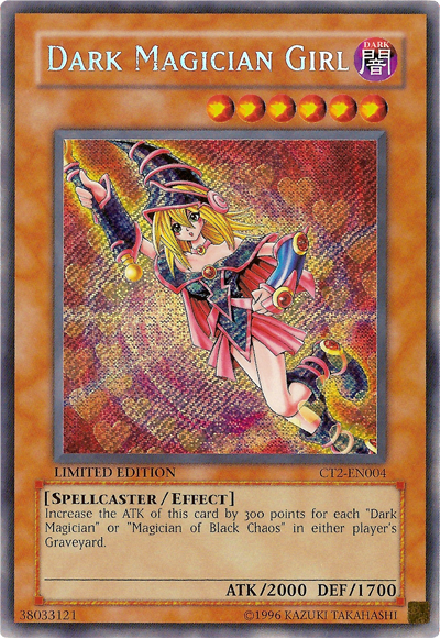 Dark Magician Girl (CT2-EN004) Secret Rare - Light Play Limited