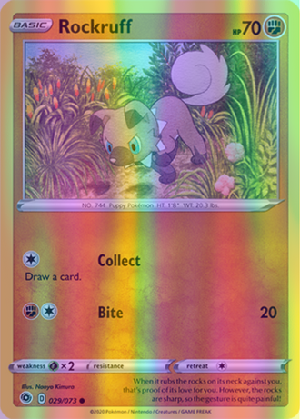 Rockruff - 29/73 (CHP) Common - Near Mint Reverse Holofoil