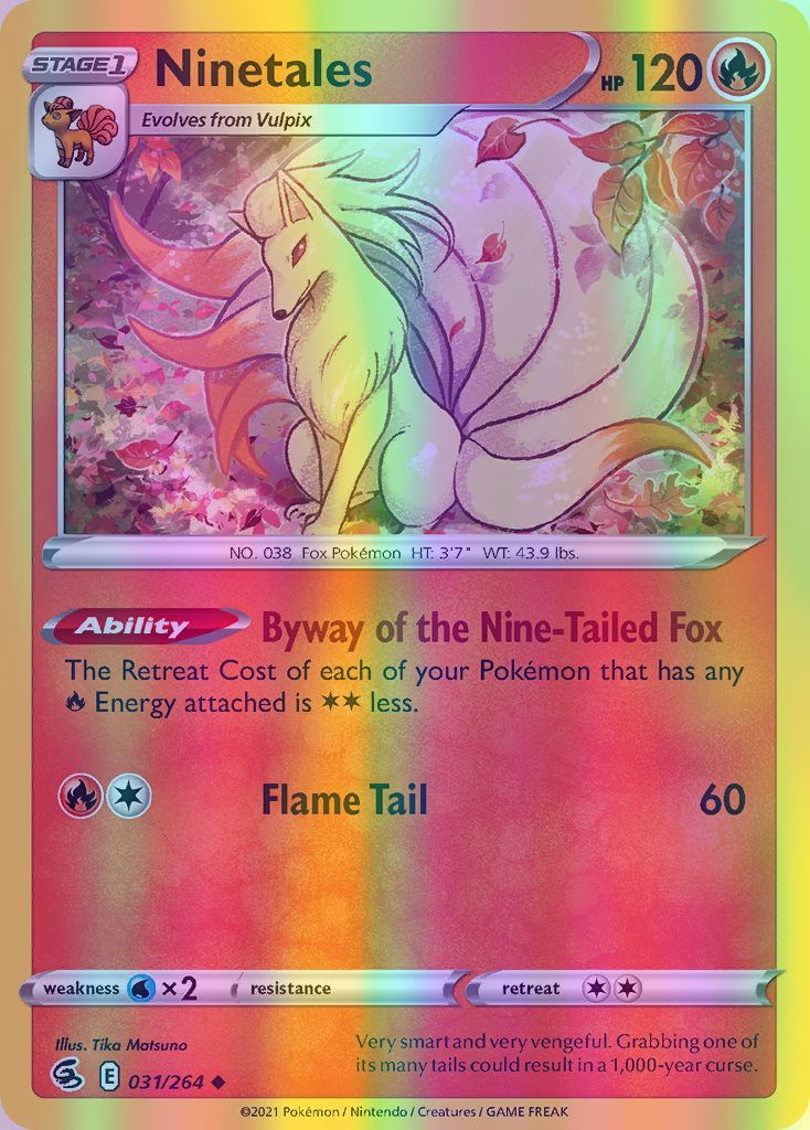 Ninetales - 031/264 (SWSH08) Uncommon - Near Mint Reverse Holofoil