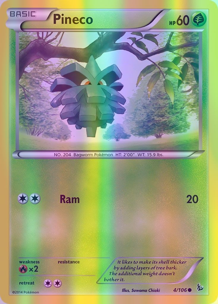 Pineco - 004/106 (FLF) Common - Near Mint Reverse Holofoil