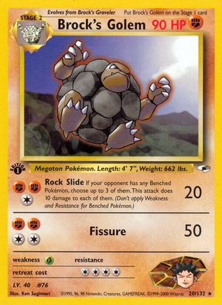 Brock's Golem (20/132) Moderate Play