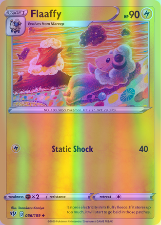 Flaaffy - 056/189 (SWSH03) Uncommon - Near Mint Reverse Holofoil