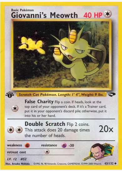 Giovanni's Meowth (43/132) 1st Edition