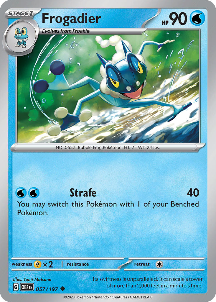 Frogadier - 057/197 (OBF) Uncommon - Near Mint