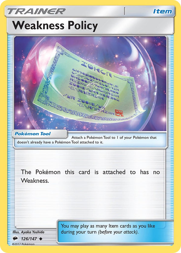 Weakness Policy - 126/147 (SM:BUS) Uncommon - Near Mint