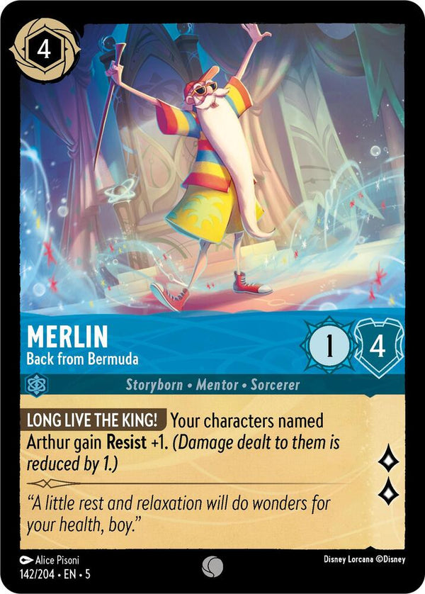 Merlin - Back from Bermuda (Shimmering Skies 142/204) Common - Near Mint