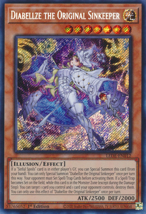 Diabellze the Original Sinkeeper (LEDE-EN012) Secret Rare - Near Mint 1st Edition