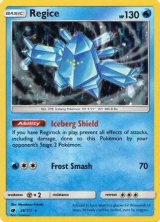 Regice (Cosmos Holo) - 28/111 (SM:PR) Promo - Near Mint Holofoil