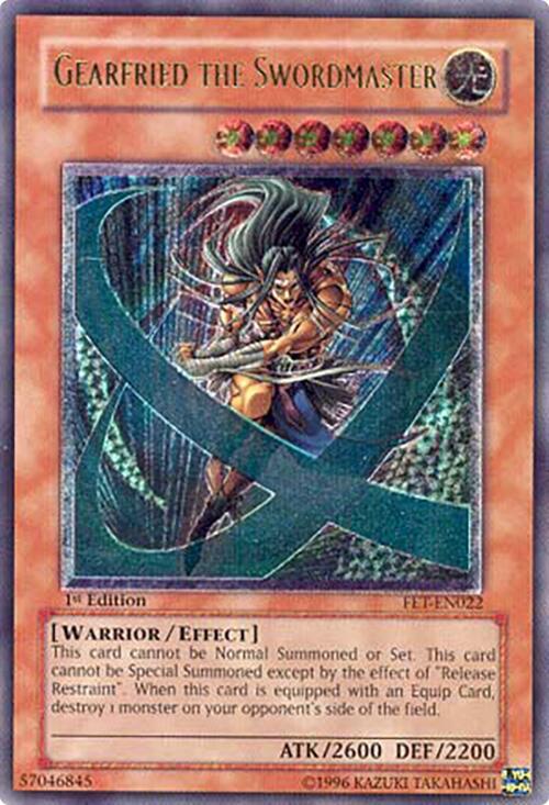 Gearfried the Swordmaster (FET-EN022) Ultimate Rare - 1st Edition Moderate Play