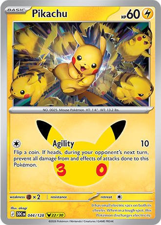 Pikachu - 044/128 (30C) Pikachu Rare