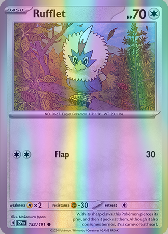 Rufflet - 152/191 (SSP) Common - Near Mint Reverse Holofoil