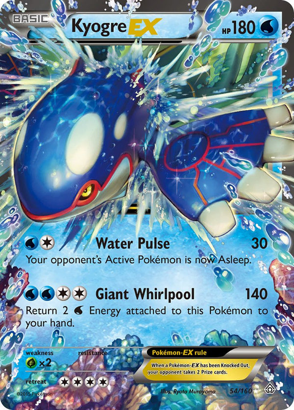 Kyogre EX - 054/160 (PRC) Ultra Rare - Near Mint Holofoil