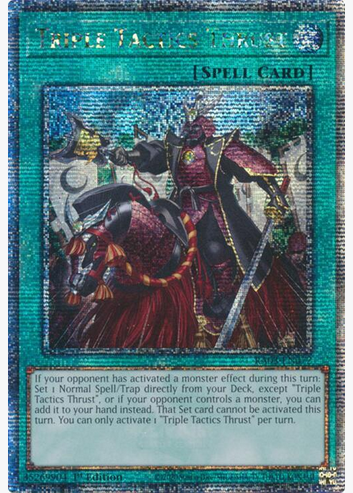 Triple Tactics Thrust (RA03-EN072) Quarter Century Secret Rare - Moderate Play 1st Edition