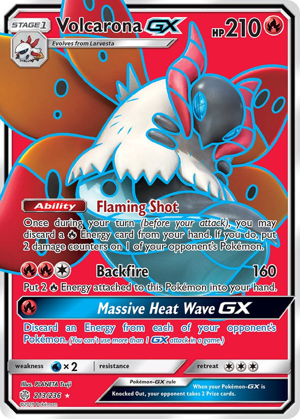 Volcarona GX (Full Art) - 213/236 (CEC) Ultra Rare - Near Mint Holofoil