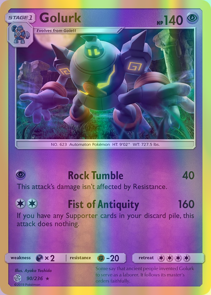 Golurk - 090/236 (CEC) Rare - Near Mint Reverse Holofoil